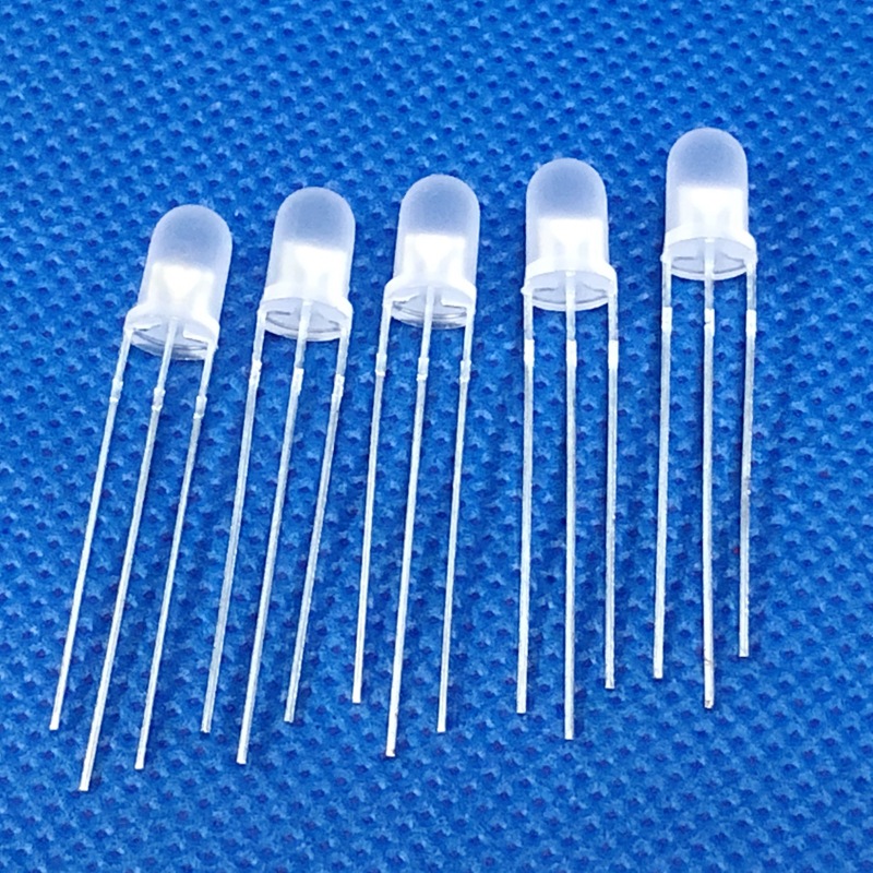 5mm直插双色发光二极管 雾状红绿双色共阳高亮度led发光二极管