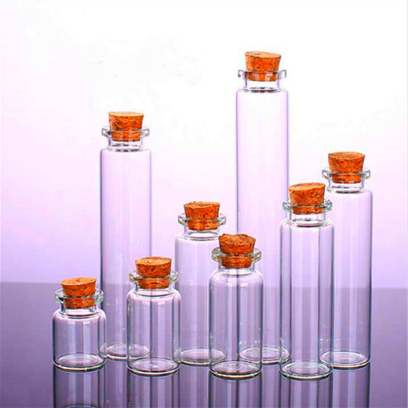 直径22mm木塞玻璃瓶透明管制瓶高硼硅花草茶瓶子礼品许愿瓶胎毛瓶