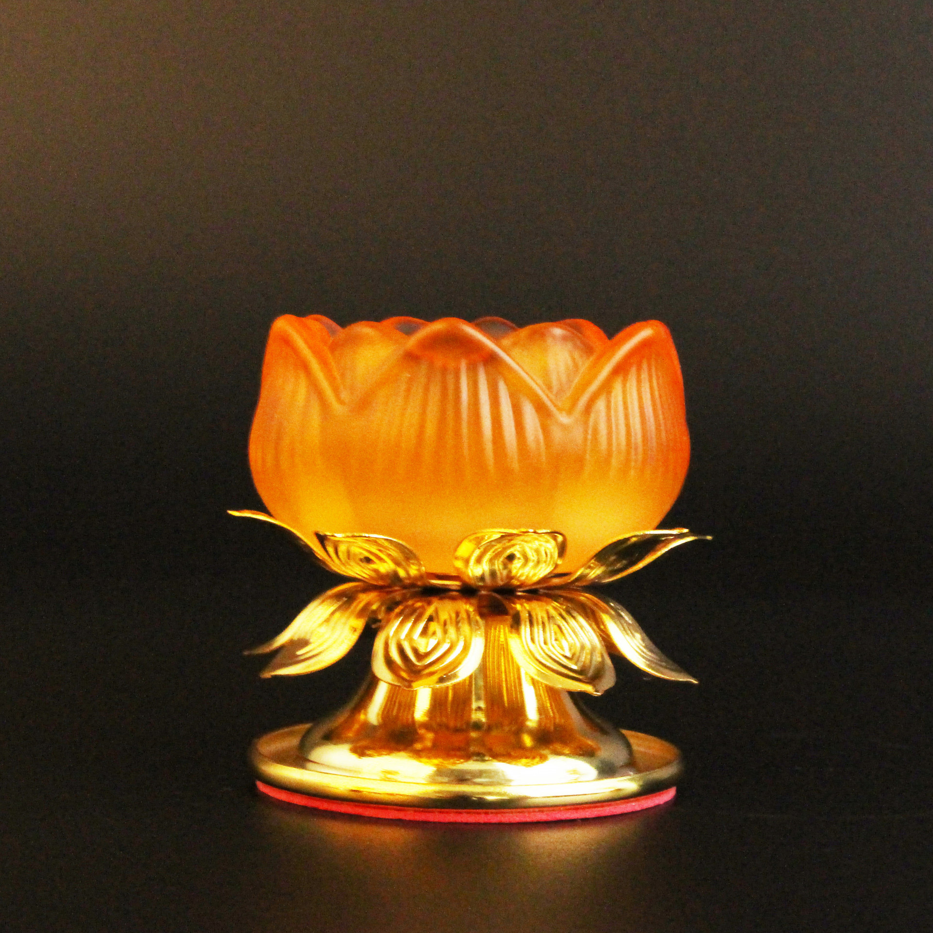 佛具用品高脚琉璃合金莲花酥油灯座 佛前供佛莲花灯长明灯批发