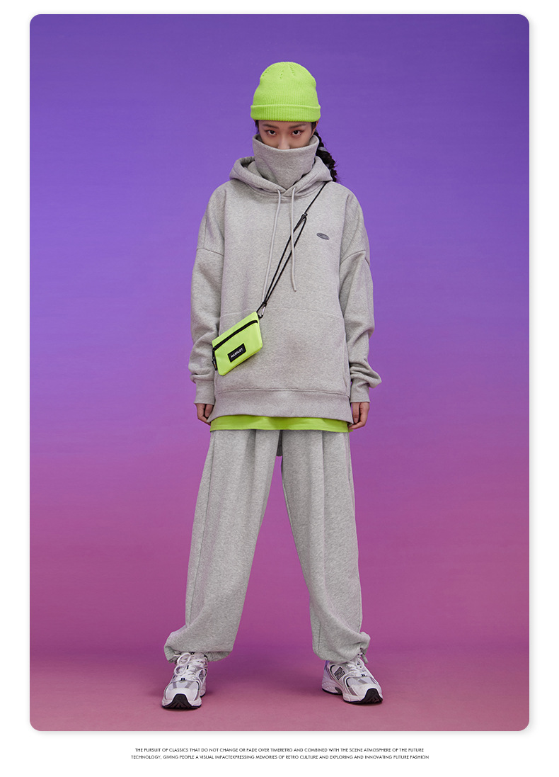 soda 女装|2020秋季新款潮牌宽松纯色运动裤学生休闲束脚裤女卫裤