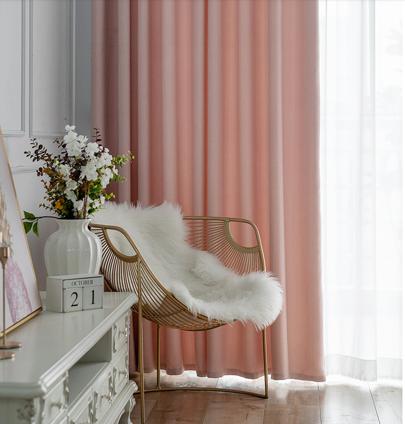 雅芙妮条纹窗帘纹理布高精密遮光窗帘工程学校窗帘纯色窗帘定制