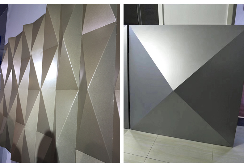 批发三维立体浮雕板 专业定制ktv室内外墙菱形铝单板铝扣板吊顶