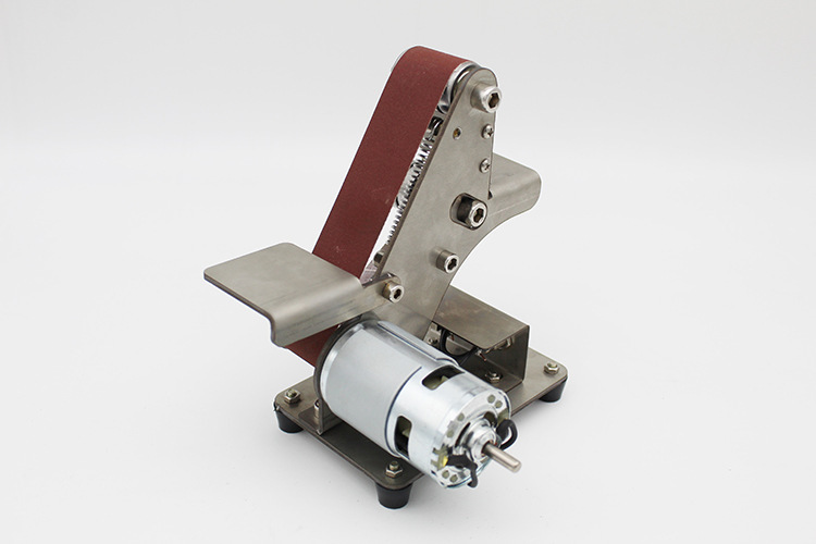 微型小型迷你砂带机diy抛光机木工打磨机定角磨刀开刃机家用台式