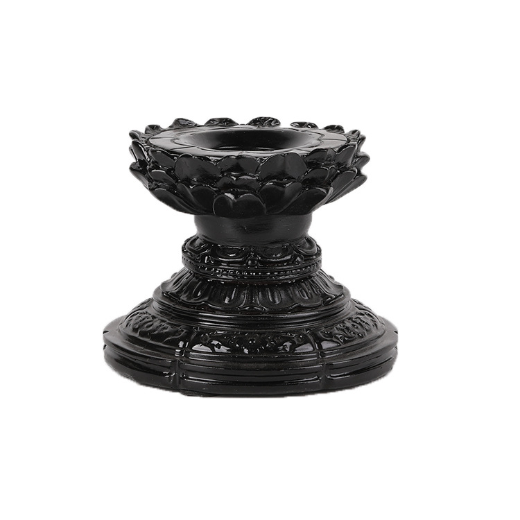 居家办公装饰摆件 树脂 莲台灯底座 水晶杂石球定制底座