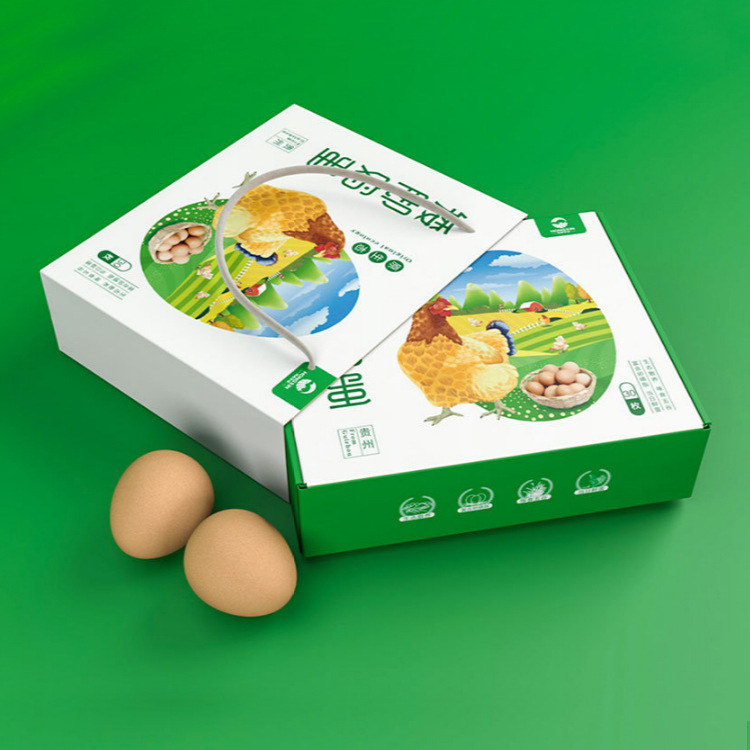 鸡蛋包装盒定制彩色手提瓦楞鸡蛋箱手提鸡蛋礼盒设计印刷-阿里巴巴