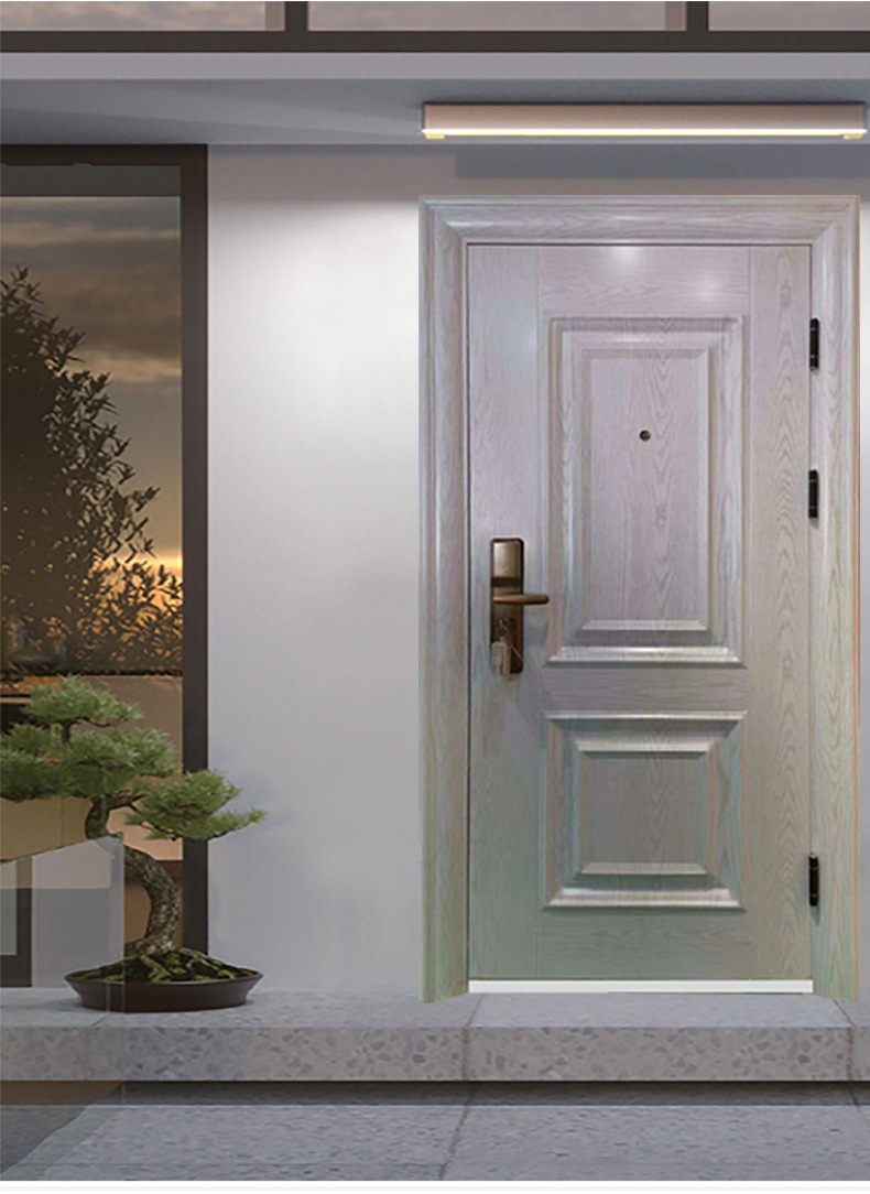 批发白色款甲级防盗门防撬家用隔音安全门防火进户门入户门字母门