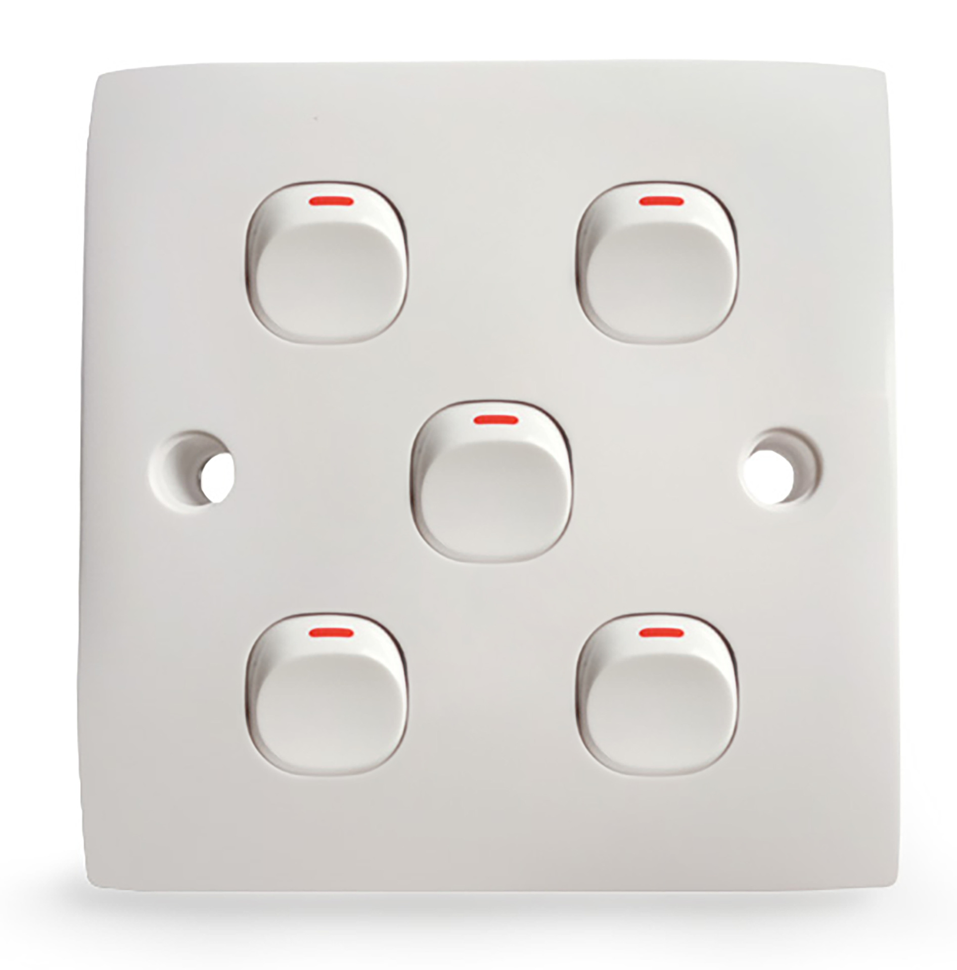 家用五联开关单控指甲按钮开关86型老式开关小按钮墙壁开关插座