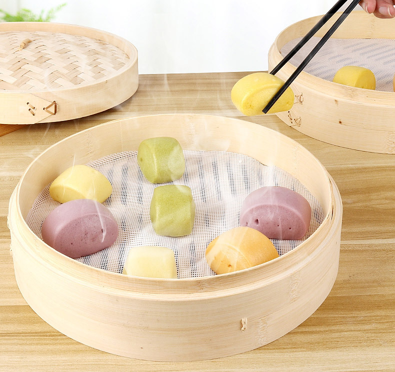 拜杰圆形硅胶蒸笼垫蒸包子蒸馒头垫屉硅胶不粘蒸笼垫厨房蒸笼垫