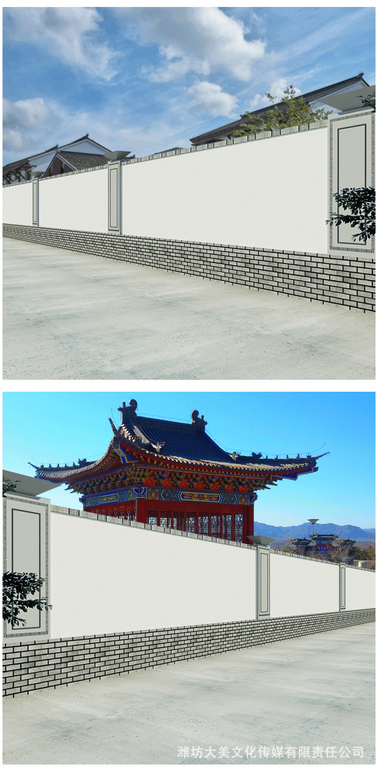 新型中式简约装配式围挡建筑工地地铁工程隔离围挡市政施工围挡板