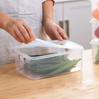 方便盒带盖家用透明打包盒家用便携便当饭盒大容量防爆隔离密封盒