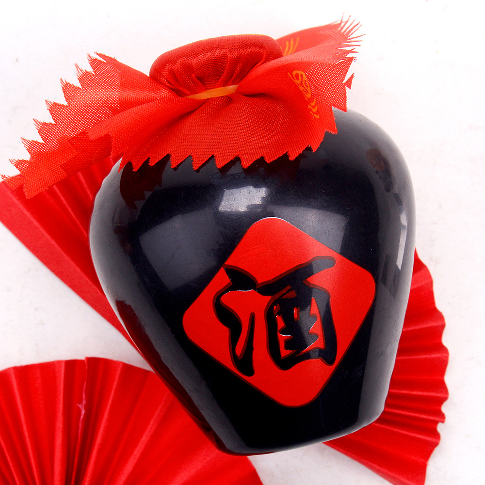 仿真创意塑料酒坛子模型 复古酒瓶 父亲爷爷蛋糕生日摆件装饰