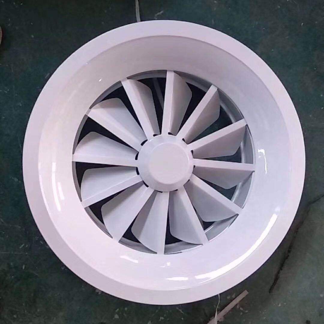 厂家直供 圆形出风口 电动风口 铝合金圆形散流器电动旋流风口