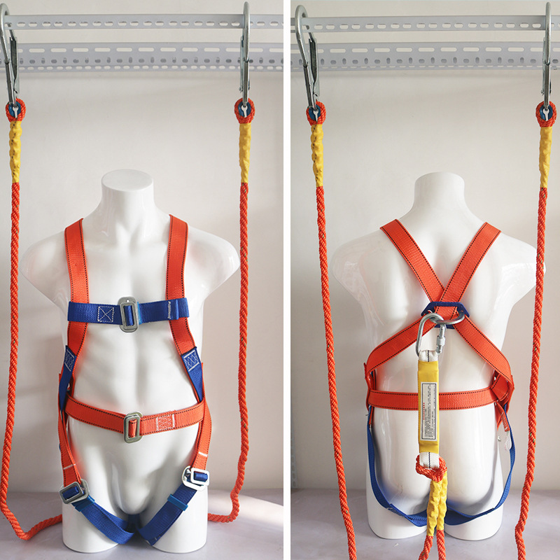 Safety Belt Five-Point Aerial Work Anti-Fall Protection Electrician Safety Belt Full Body European Double Back Safety Belt