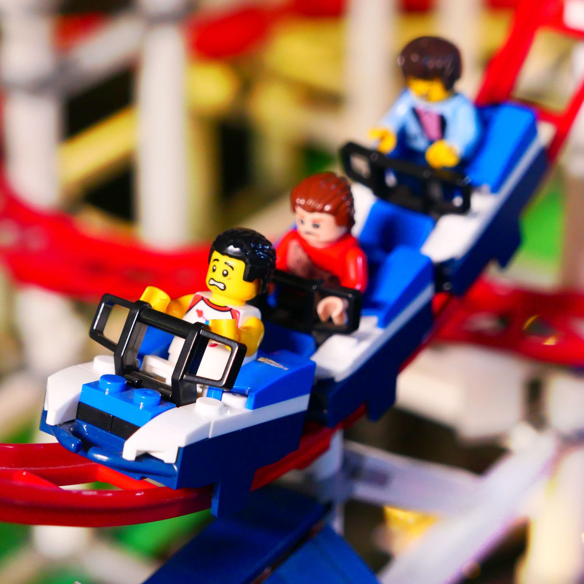 diy积木灯饰 兼容乐高10261过山车积木游乐场系列led遥控灯光套件