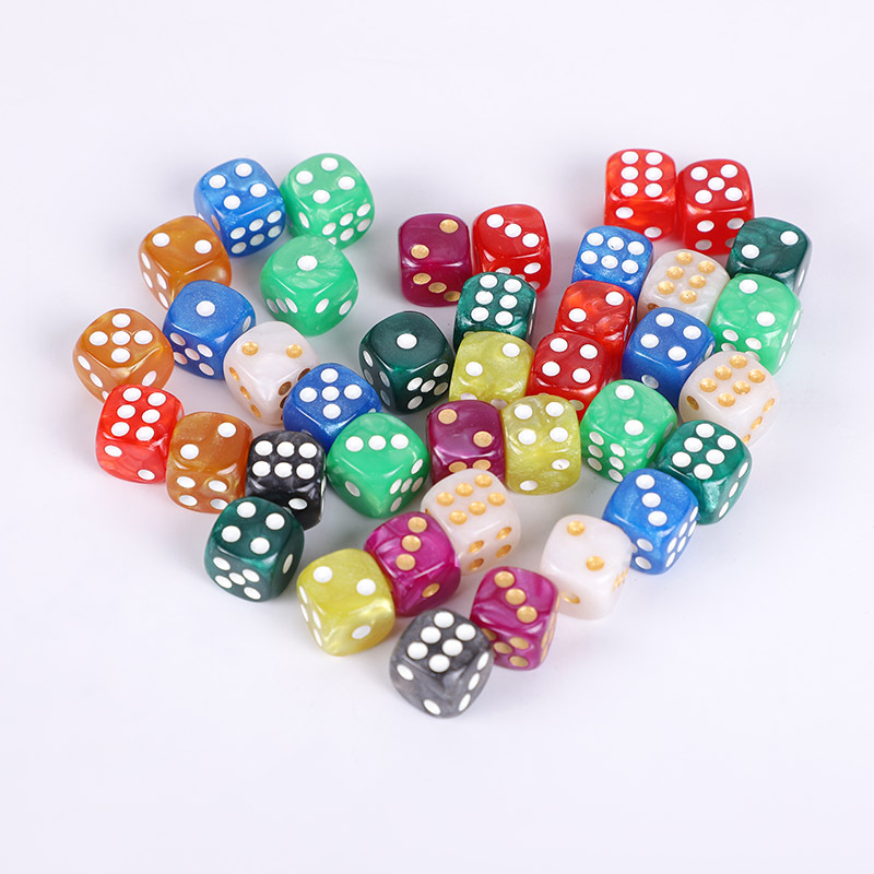 厂家直销透明亚克力骰子ktv/酒吧圆角彩色色子现货批发