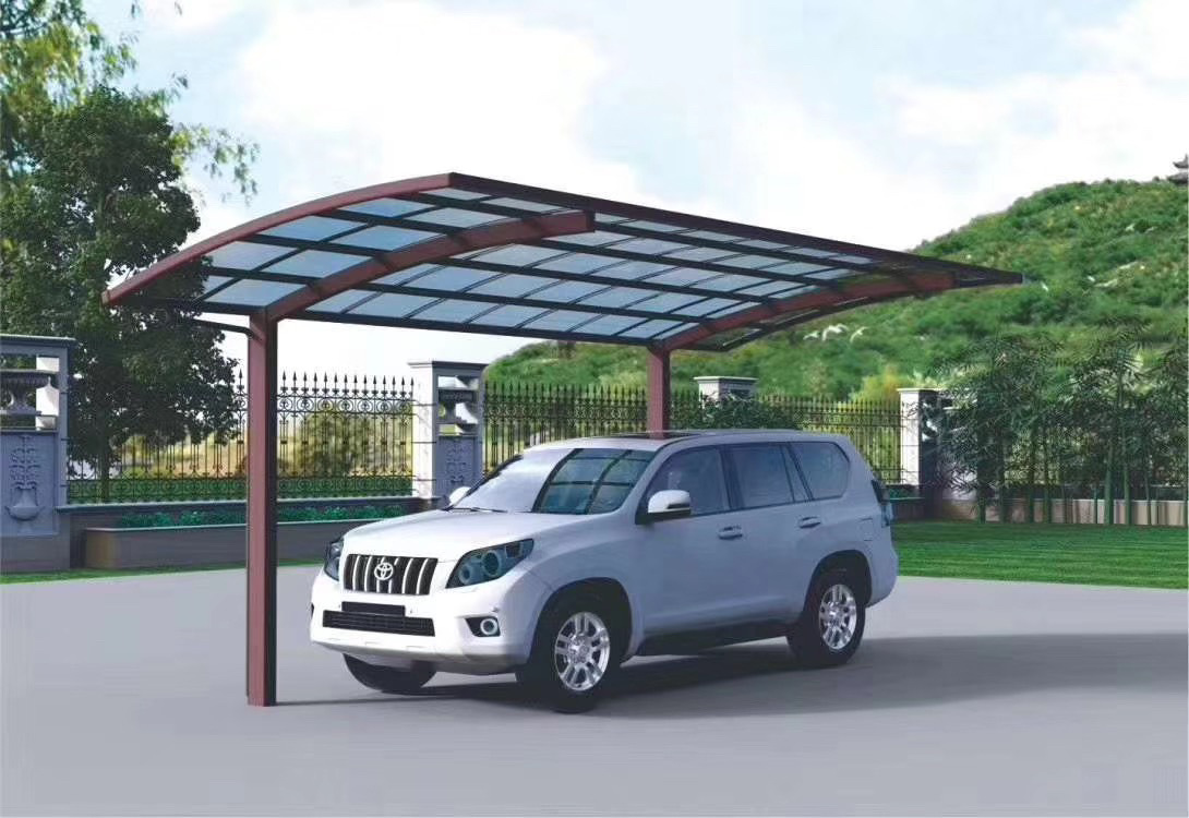 浙江铝合金停车棚家用别墅车棚遮阳棚庭院户外防晒铝材防雨篷