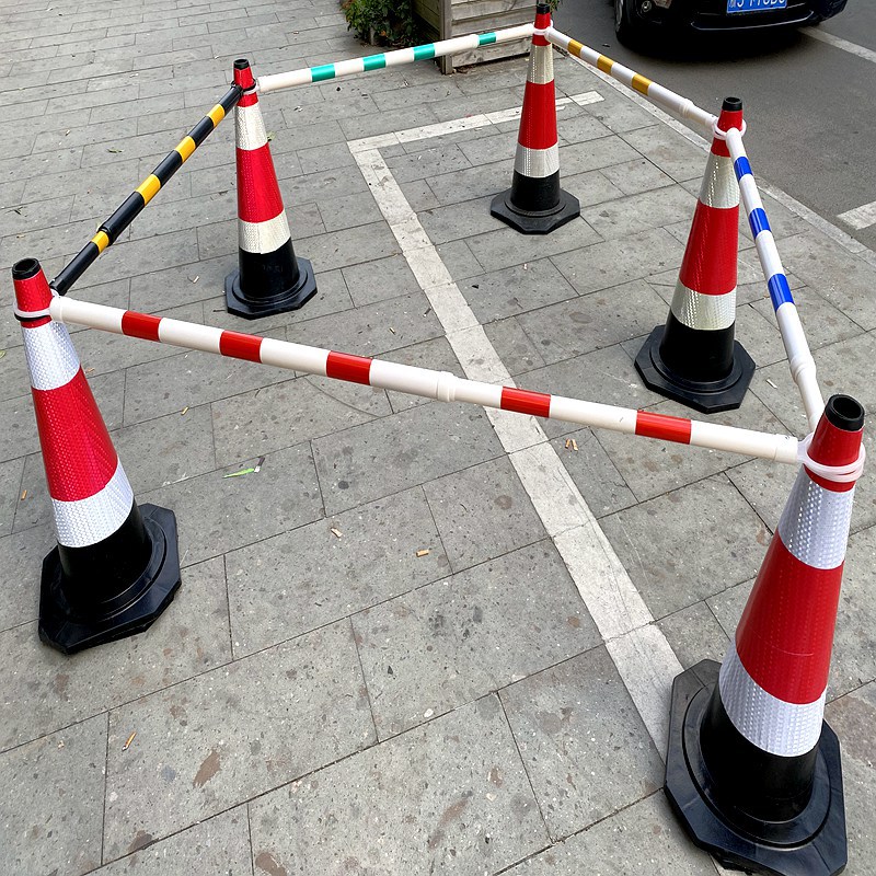 【量大从优】反光隔离墩可伸缩杆连接杆路锥警示杆红白警示杆2米