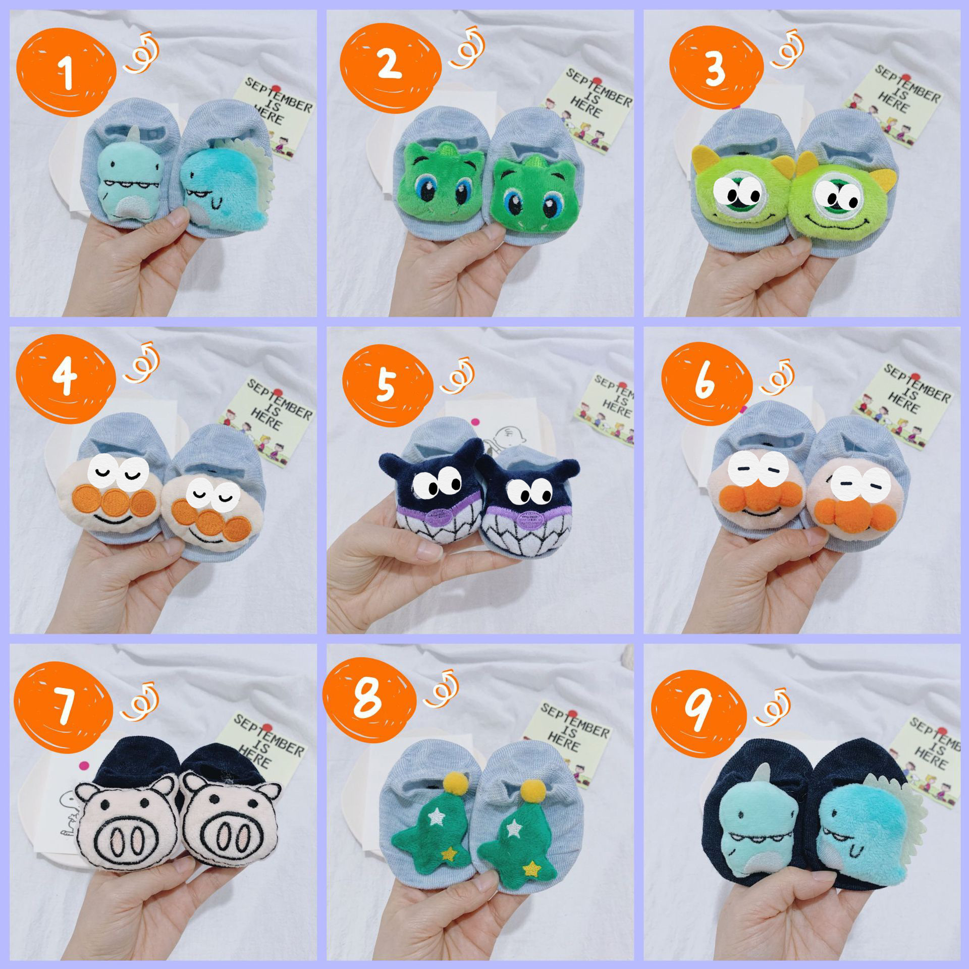 INS Popular Baby Floor Socks Glue Dispensing Non-Slip Three-Dimensional Cartoon Doll Invisible Socks Baby Air Conditioning Socks Wholesale