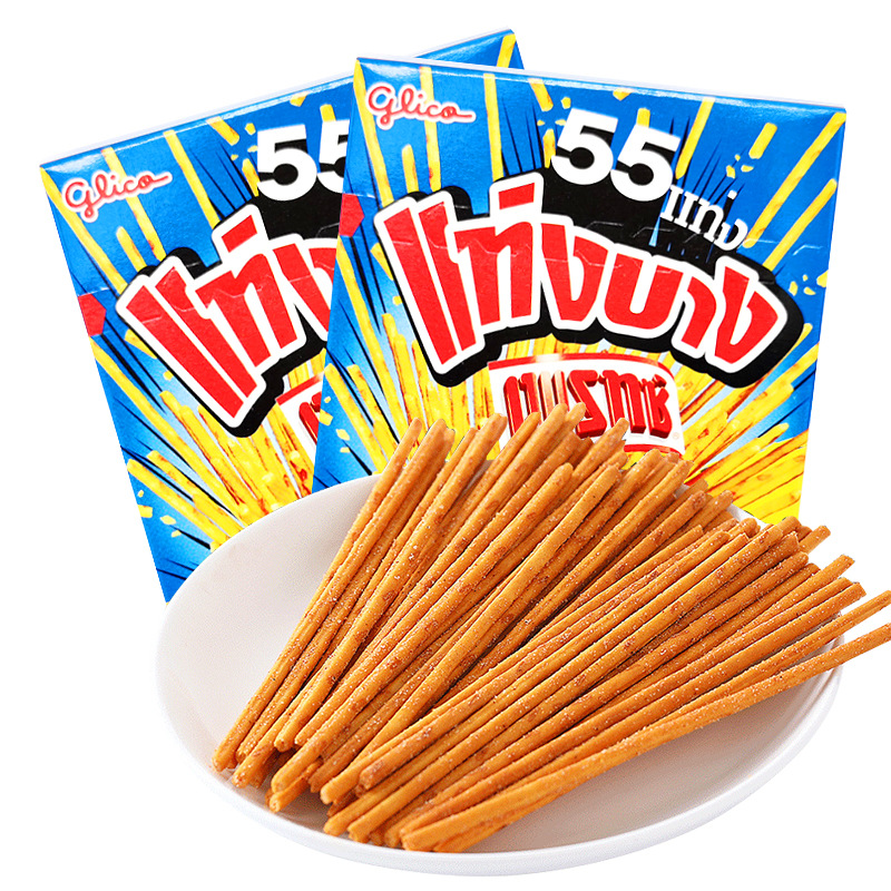 泰国进口休闲零食 格力高pretz极细百力滋手指饼干披萨奶酪味
