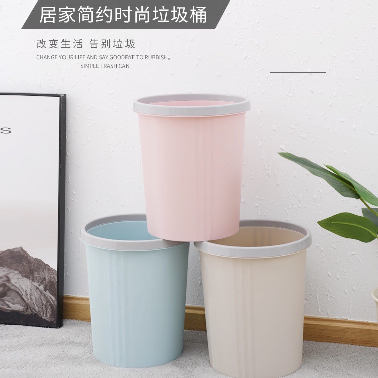 垃圾桶家用北欧色创意简约大号塑料压圈无盖厨房垃圾桶纸篓批发