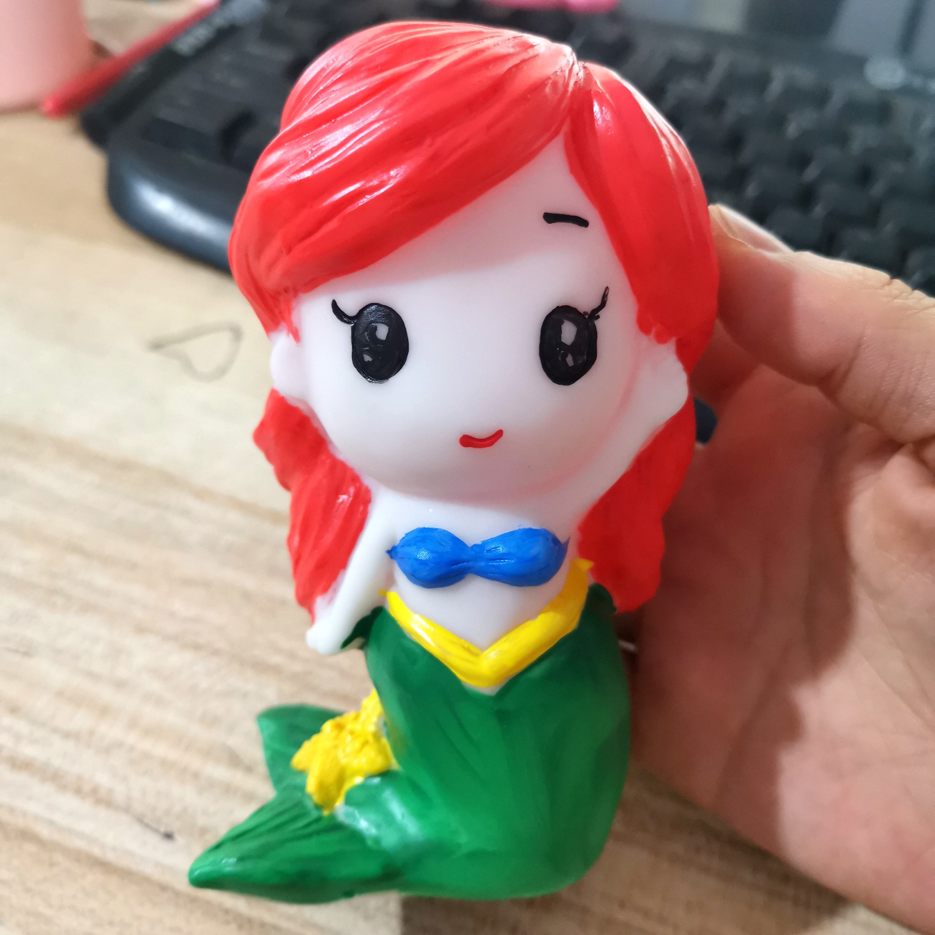 小号彩绘搪胶娃娃白坯非石膏涂色模具儿童手绘涂鸦地摊diy玩具