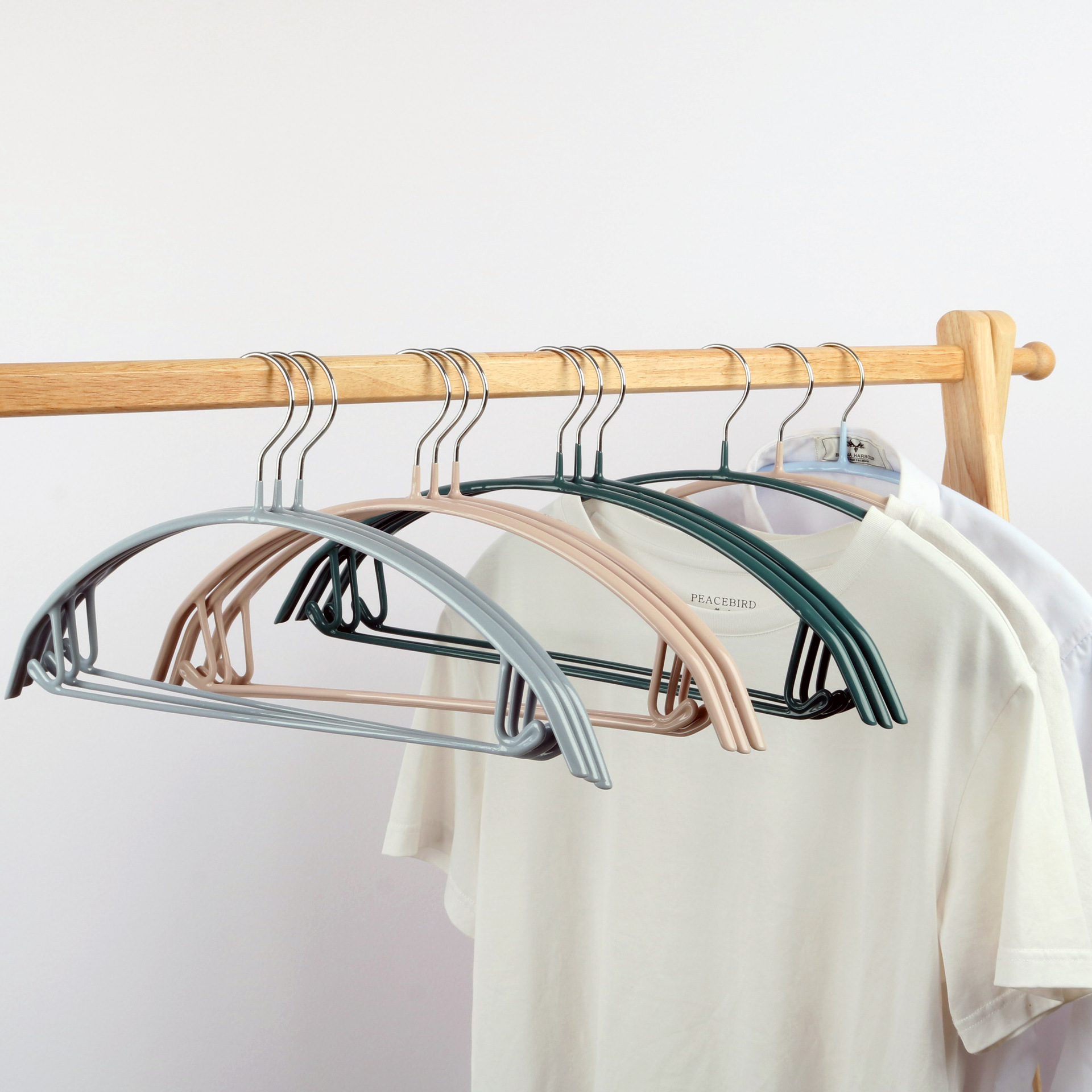 11成交0件不锈钢衣架304家用挂衣服装店专用多功能宿舍用学生晾晒衣服