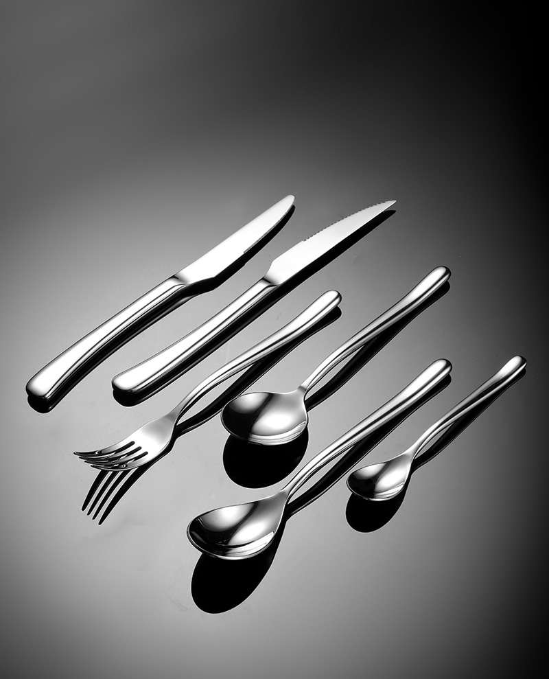 304不锈钢月光刀叉勺餐具套装厚重款西餐餐具甜品勺餐勺礼品套装