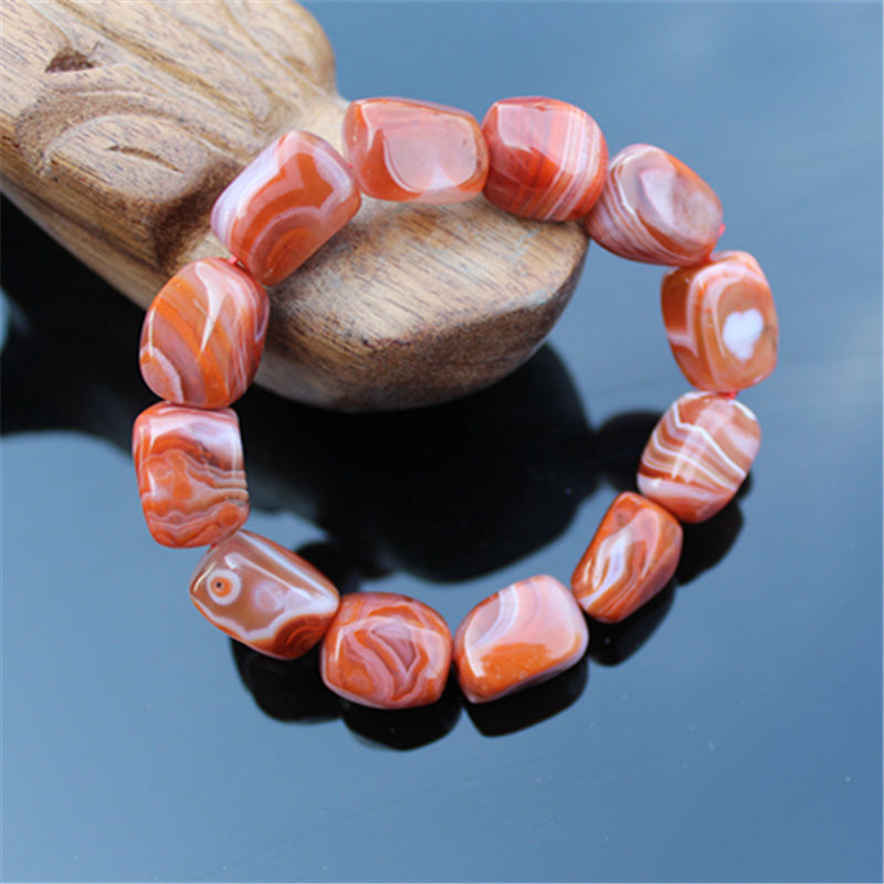 真品南红玛瑙手链男女款玉石手串情侣缠丝玛瑙手链文玩手串