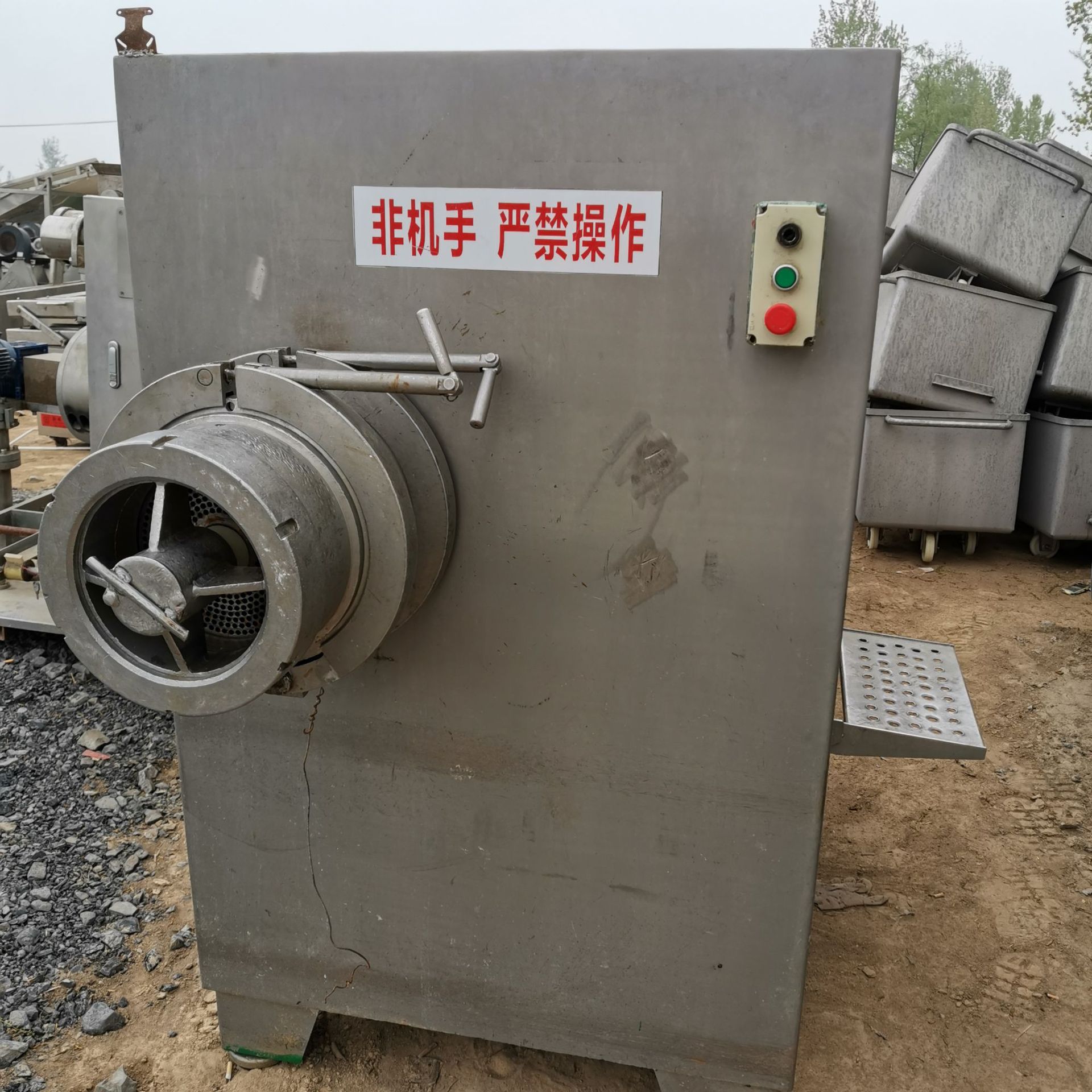 二手绞肉机吉祥jr250绞肉机大型绞肉机双刀三网绞肉机滚揉机