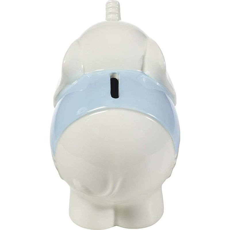 创意可爱小象陶瓷存钱罐 彩绘白云土陶瓷储蓄罐 可进可出陶瓷钱罐