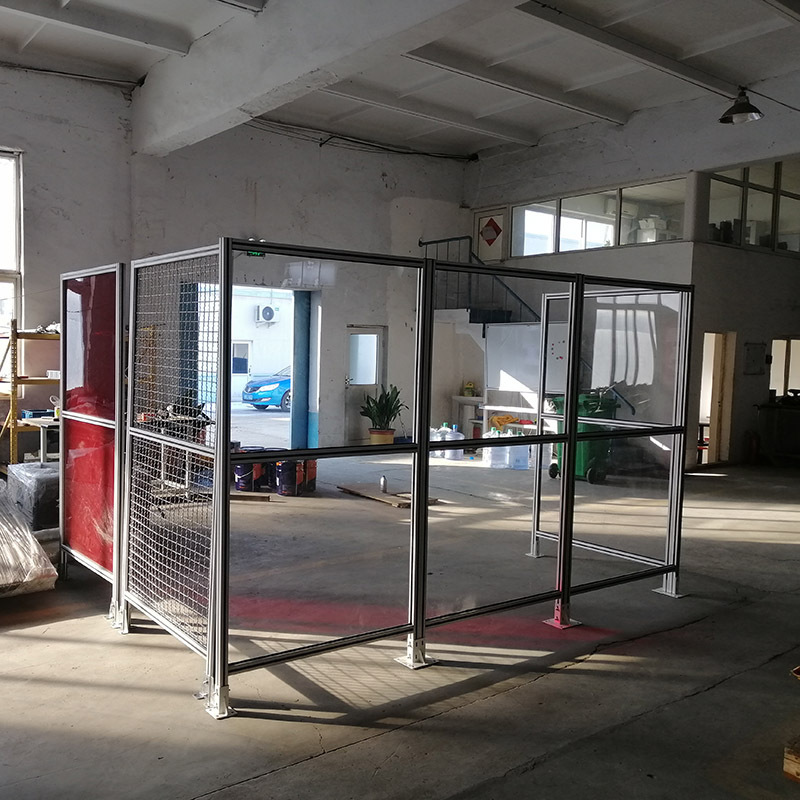 有机玻璃护栏定制 亚克力围栏厂家 机器人工作站安全围栏护栏