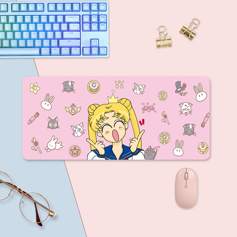 卡通动漫加厚大号定制鼠标垫小号可爱女生订做游戏电脑笔记本桌垫