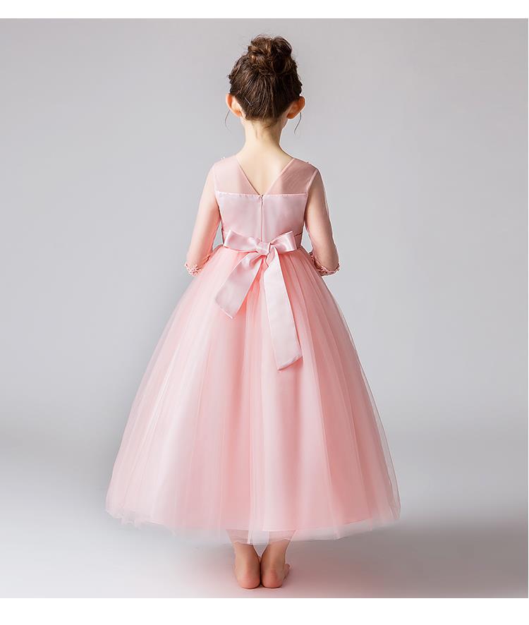 7儿童蓬蓬纱裙8女童连衣裙长款10岁生日夏季女孩长裙礼服公主裙白