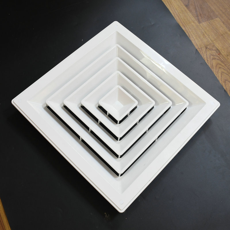 中央空调abs塑钢方形散流器 集成吊防结露出风口回形塑料排风口