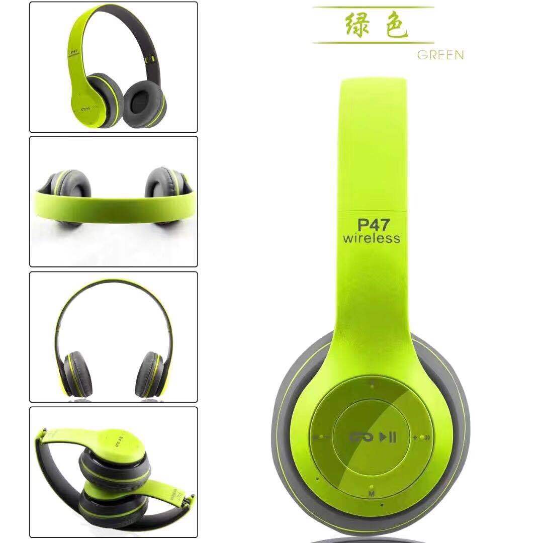 P47 Bluetooth Headset E-Sports Foreign Trade Online Course Telephone Headset Support Wholesale College Style Headset Bluetooth Headset