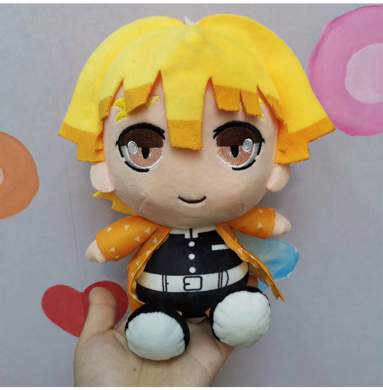 漫画坐姿鬼灭之刃毛绒公仔炭治郞祢豆子我妻善逸富冈义勇玩偶玩具