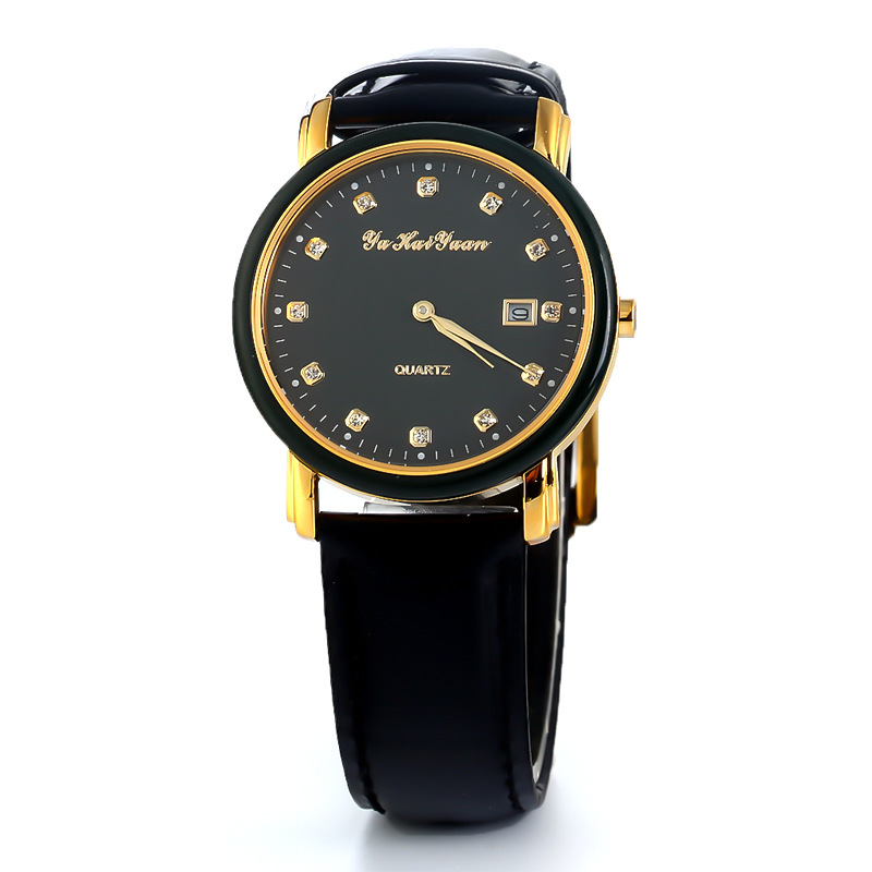 玉辉缘和田玉表青玉皮带男士女款玉石手表