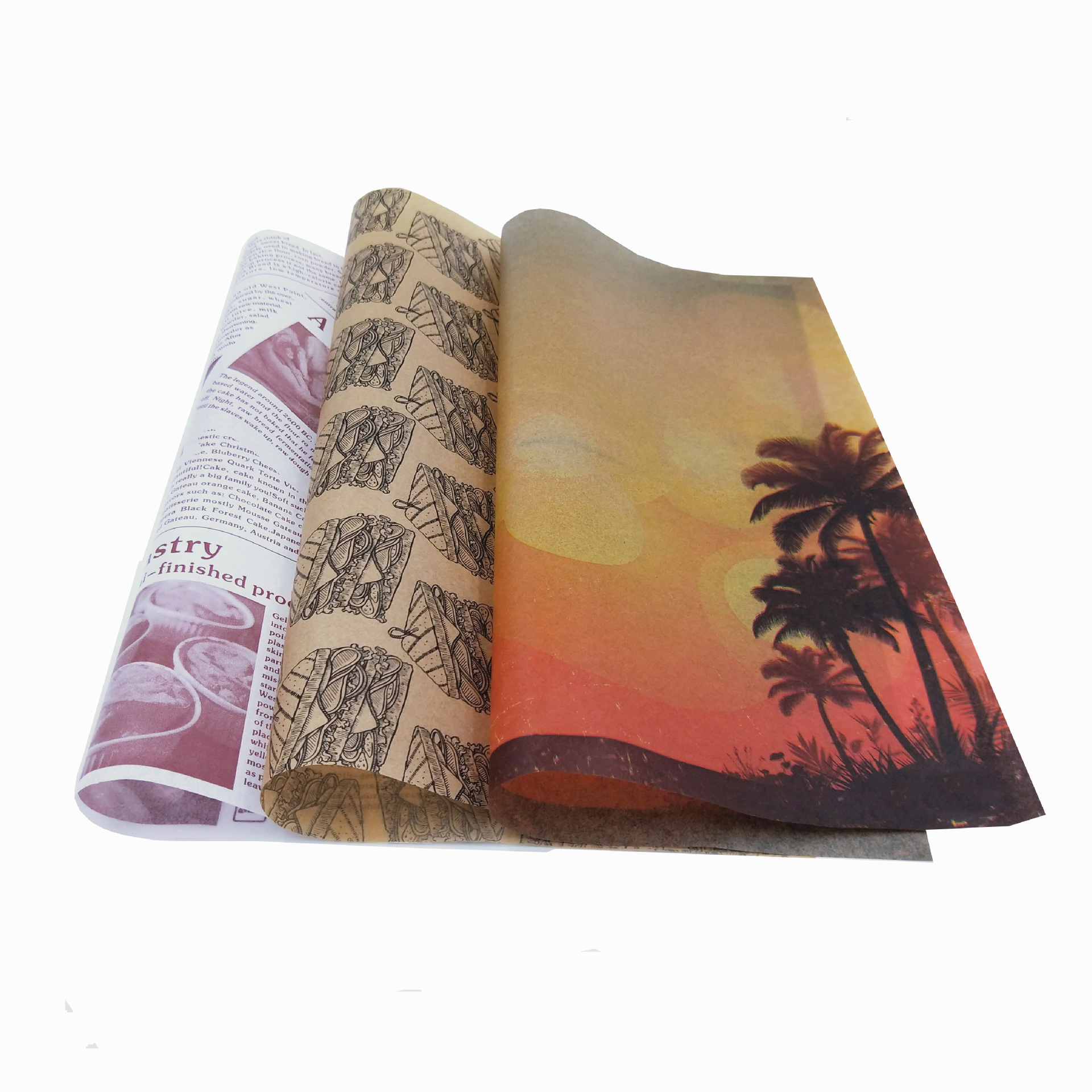 可定制汉堡纸防油纸 包装吸油纸 一次性烘焙用纸印刷硅油纸汉堡纸