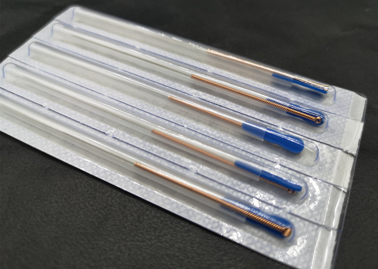 环球牌一次性使用管针套管针铜柄带圈针灸针100支/盒