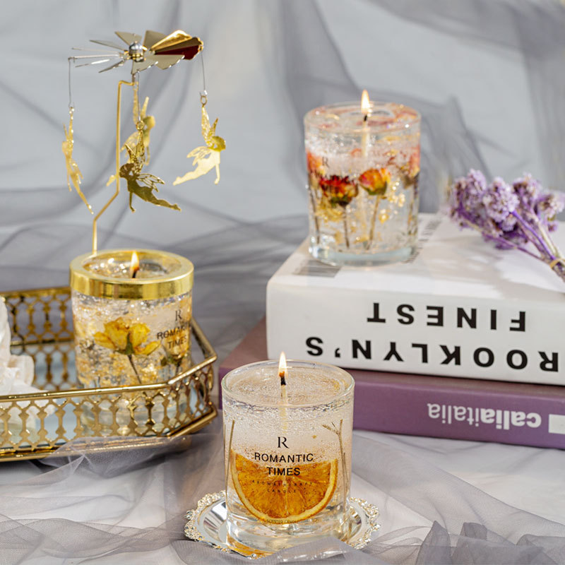 Romantic Times Aromatherapy Candle Rotating Candlestick Revolving Scenic Lantern Romantic Candlelight Dinner Arrangement Medium