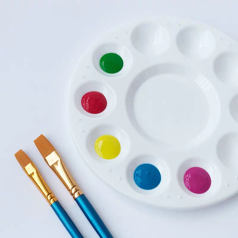 Brand New 11-Hole round Palette Painting Palette round Paint Tray 10 Grid Paint Tray