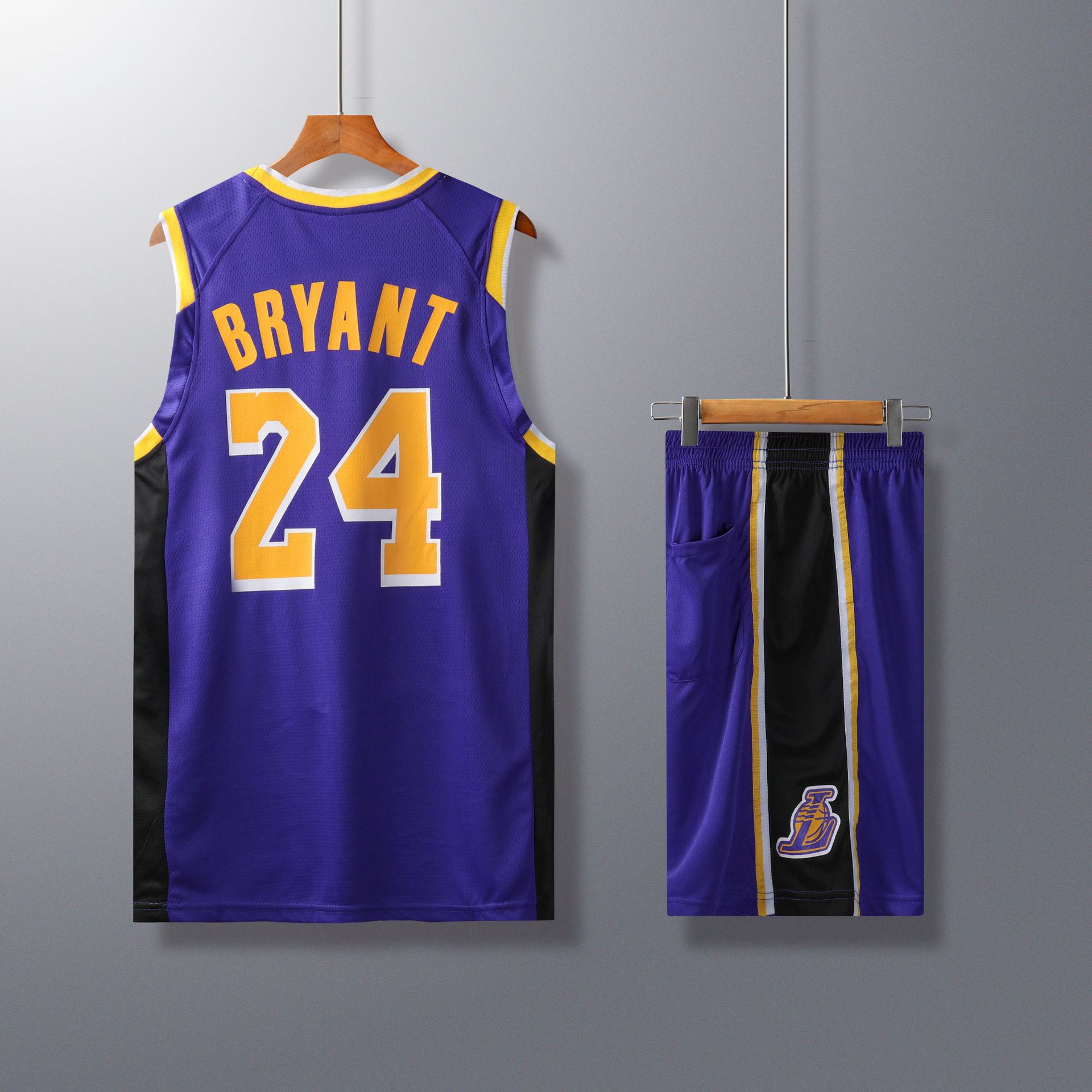 湖人队科比24号8号纪念球衣黑曼巴球衣定制篮球服套装比赛训练服