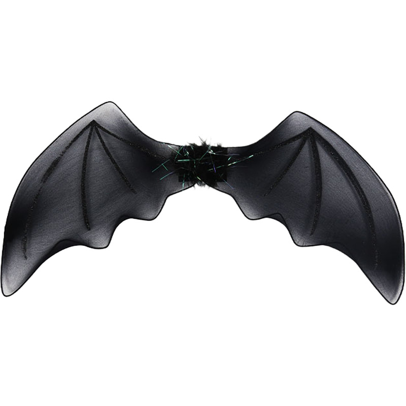 New Festival Party Costume Props Black Tulle Skirt Magic Wand Headband 4-Piece Set Bat Wings Set