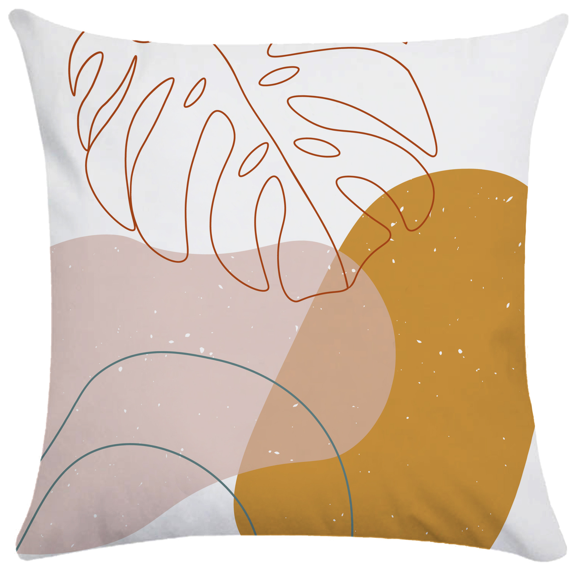 莫兰迪色北欧植物靠垫套短毛绒汽车抱枕沙发飘窗外贸抱枕套定制