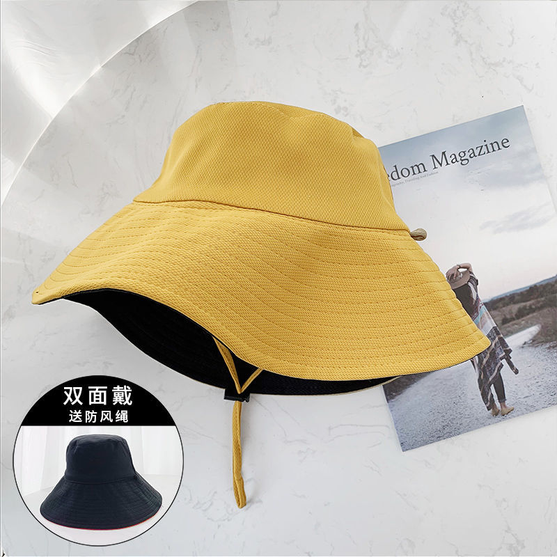 Japanese Uvcut Sun Protection Hat Women's UV Protection Barbie Hsu's Same Style All-Match Ins Sun-Shade Fisherman Hat Double-Sided Foldable