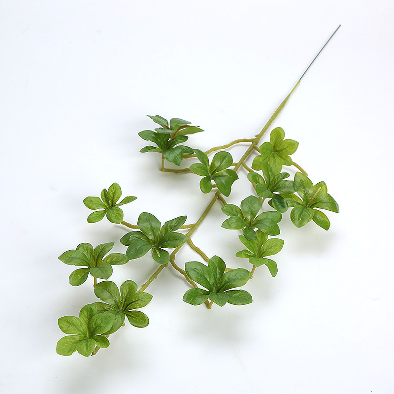 仿真植物假花绿植盆栽装饰叶子树枝树叶单支日本吊钟马醉木七星叶