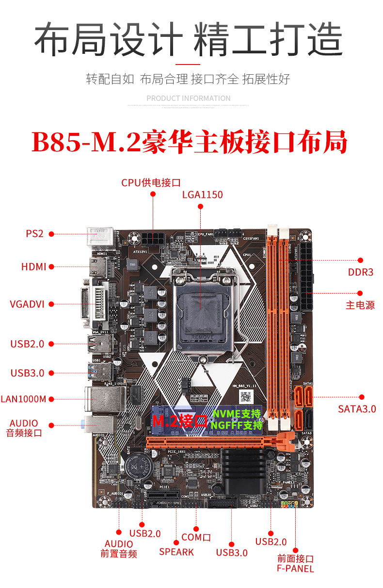 华硕b85主板安装图解图片