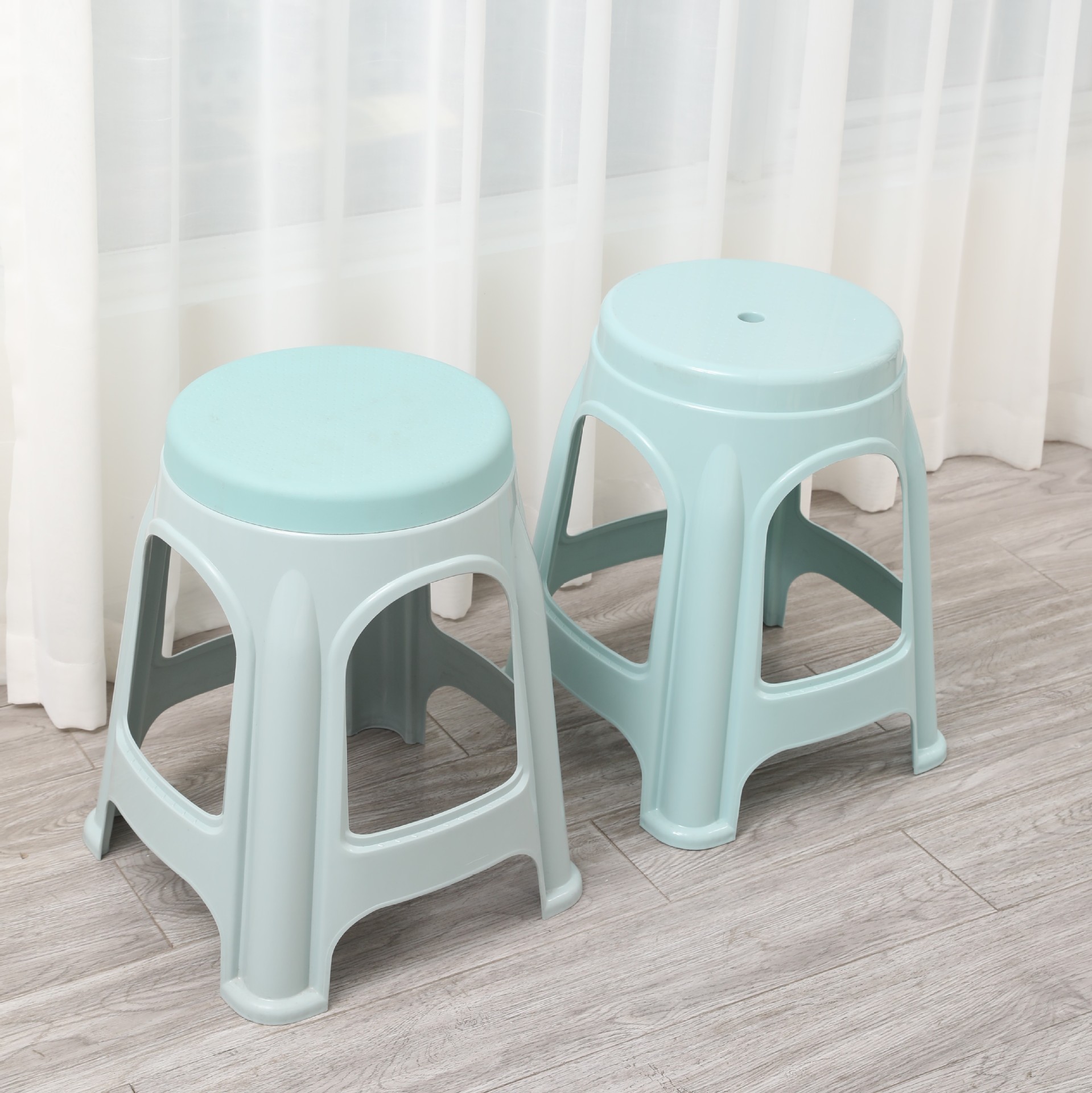 家用加厚塑料凳防滑垫成人高凳子盖面凳钢化凳客厅大排档胶凳子