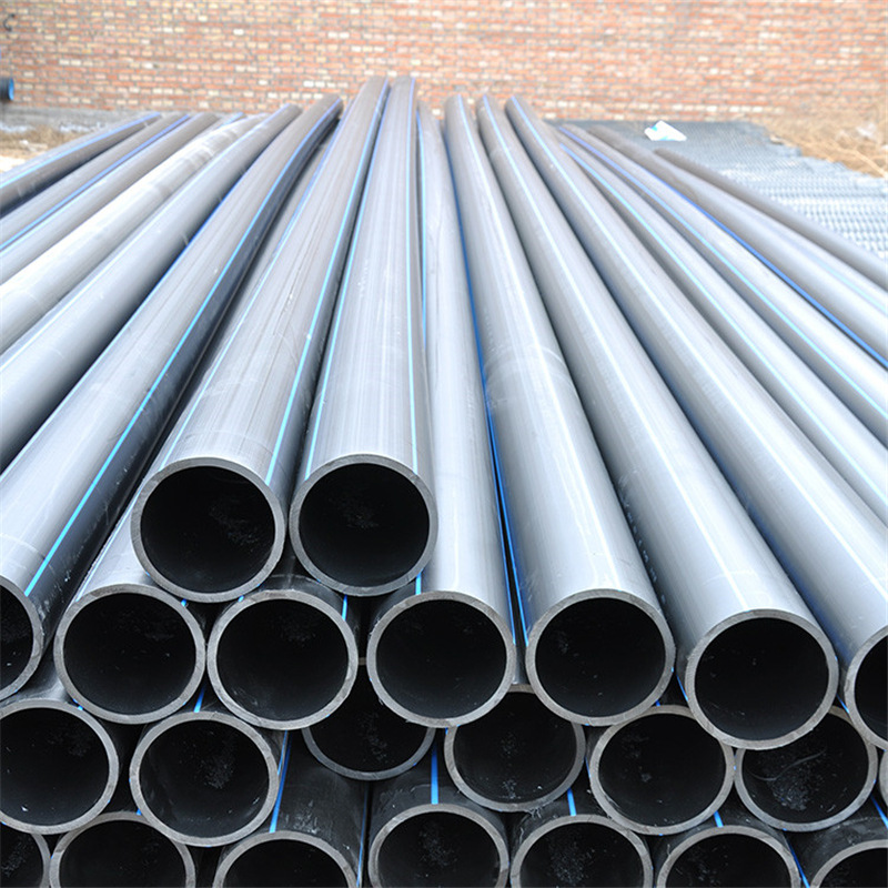 pe排水管自来水管聚乙烯直管黑色 pe排水管材大口径供水管排水管