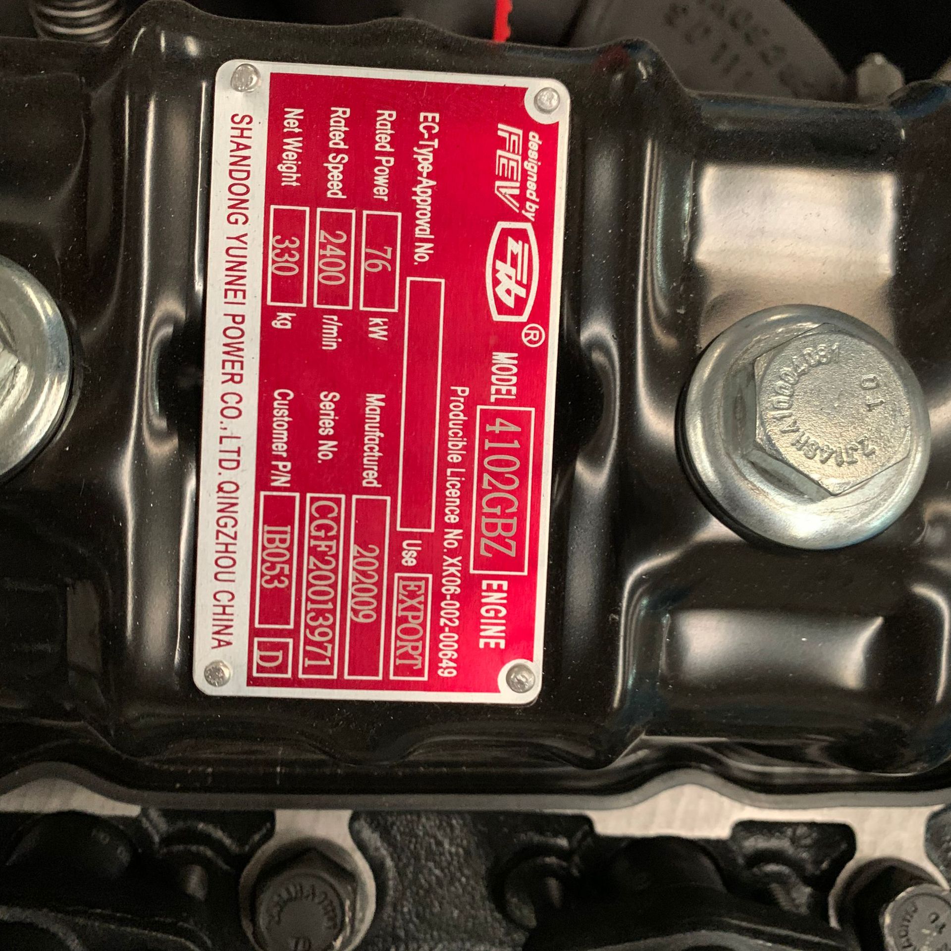云内动力yn38gbz柴油机适用于装载机用云内76千瓦柴油机